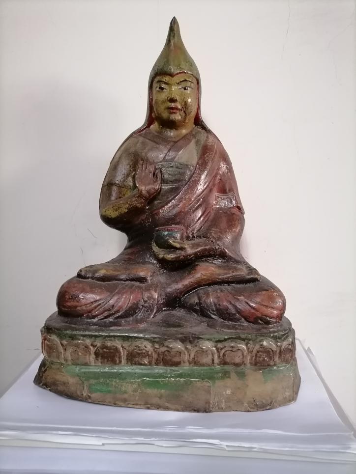 清中期蒙古巨版擦擦班禪大師造像